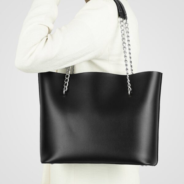 Verona Tote Bag Black - Image 4