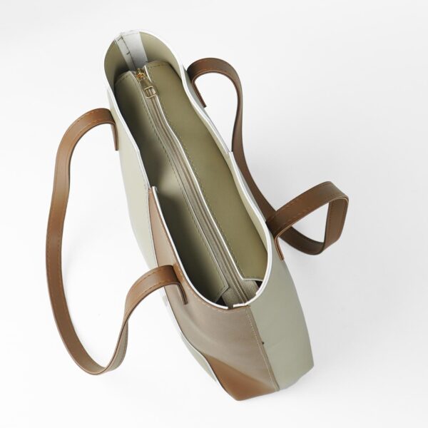 Criss Cross Bag Beige & brown - Image 2
