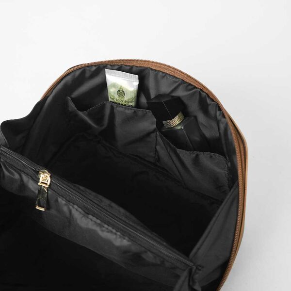 Large Capacity Travel Cosmetic Bag Brown - Image 6