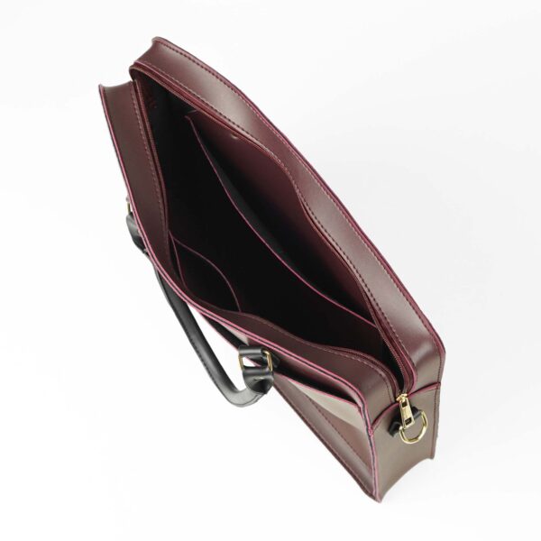 Multi Pockets Laptop Bag (Maroon) - Image 5