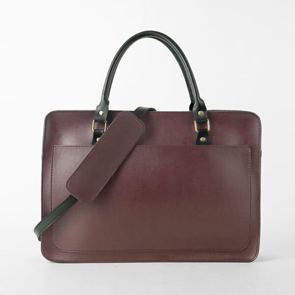 Multi Pockets Laptop Bag (Maroon) - Image 3